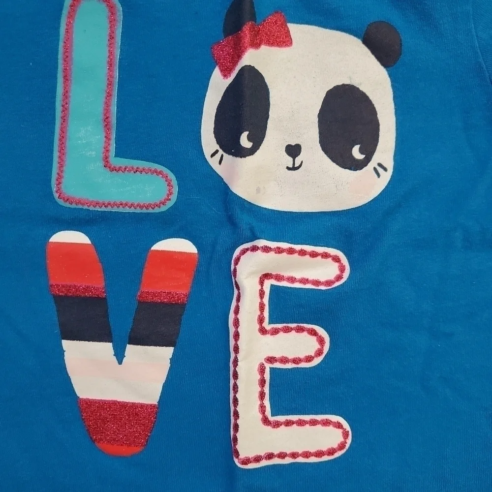 Gymboree‎ 18-24M Blue Panda Love Top Toddlers Girls
